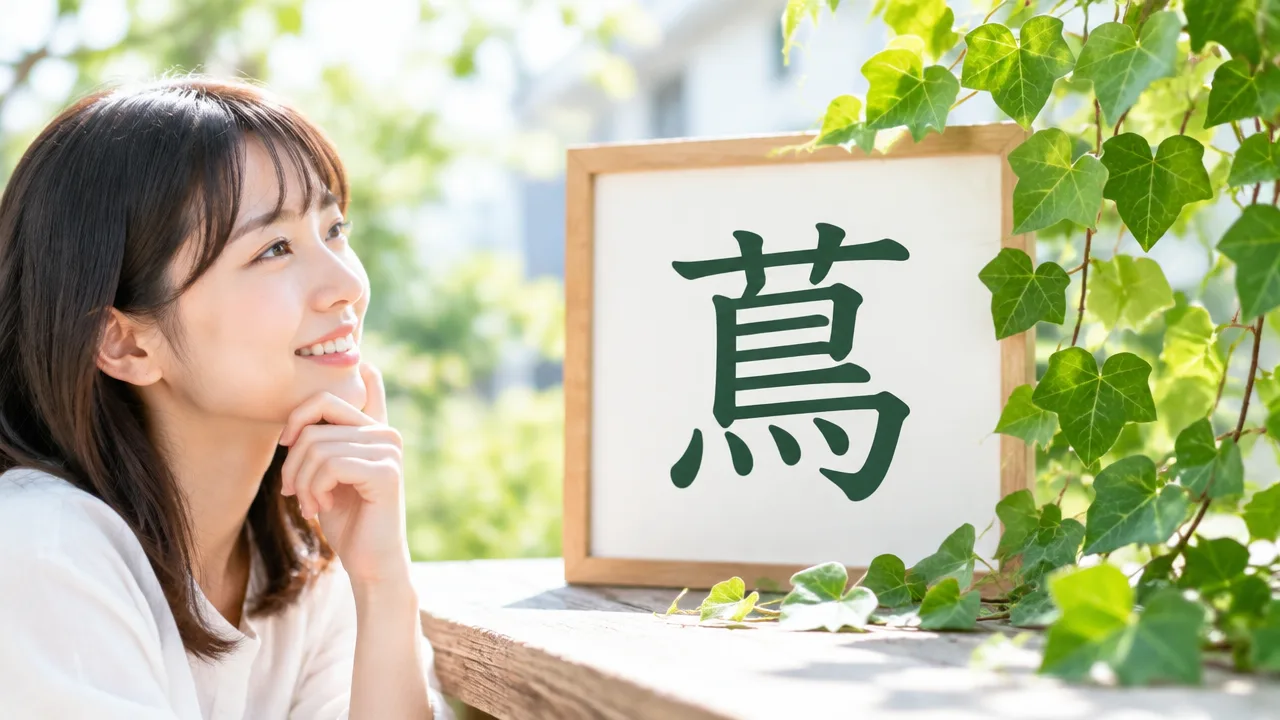 草冠に鳥の漢字「蔦」の読み方や意味、使い方をわかりやすく解説
