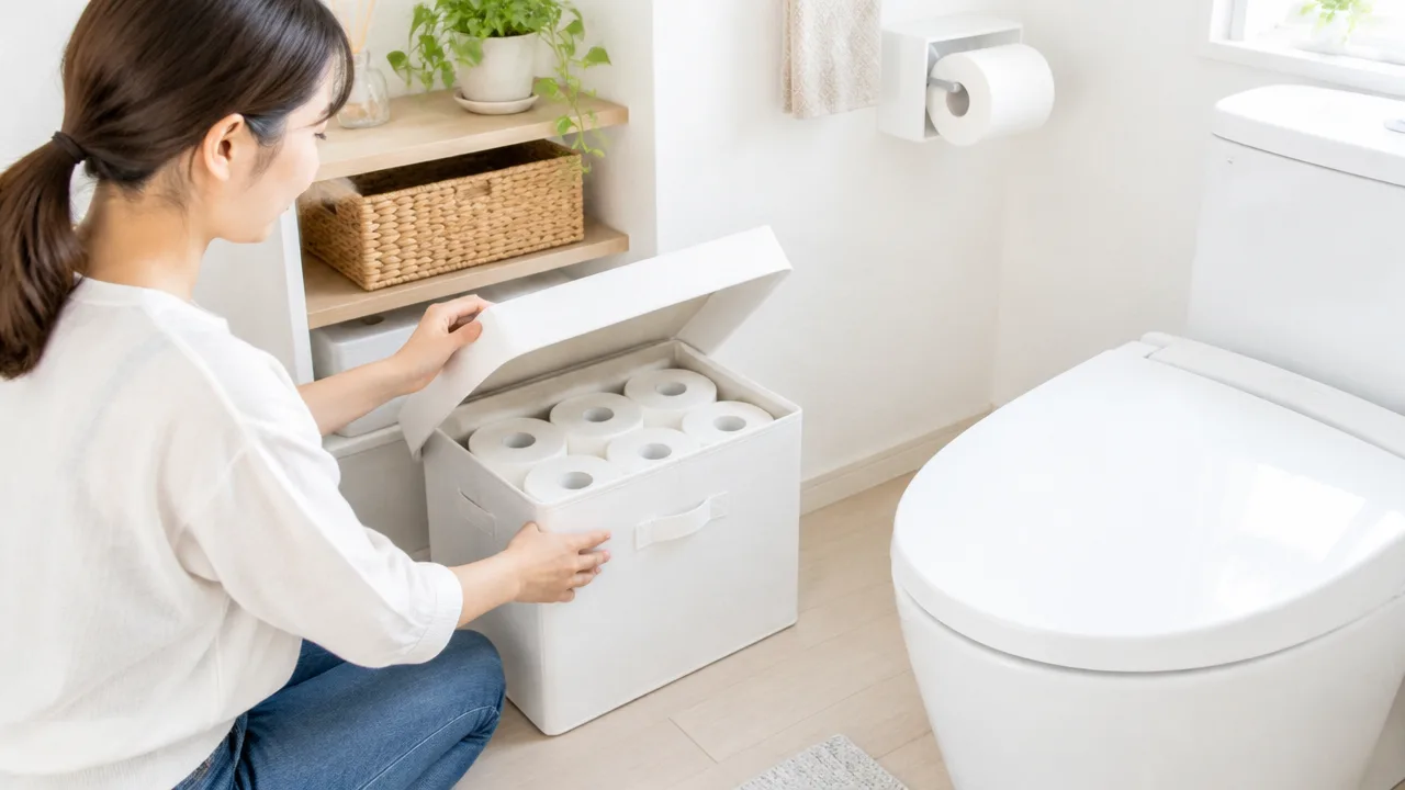 トイレットペーパー収納100均で狭いトイレをすっきり整える方法